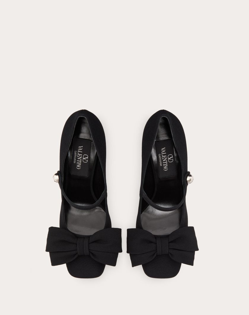 VALENTINO GARAVANI BOWJANE MARY-JANE PUMPS IN CREPE FABRIC 100MM - Image 4